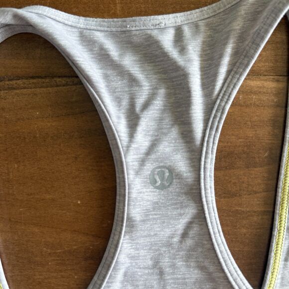 Lululemon Gray Racerback Athletic Tank Women's 12 - Picture 6 of 8